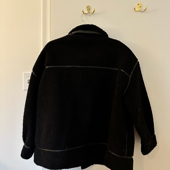 Oak + Fort Shearling Aviator Jacket - Picture 4 of 5